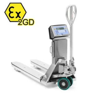 TPWI „EX” 2GD – Waga na wózku paletowym nierdzewna Ex