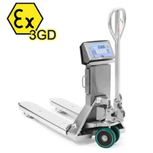 PWI „EX” 3GD – Waga na wózku paletowym nierdzewna Ex